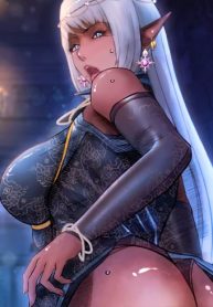 The DARK ELF QUEEN and the SLAVE ORC